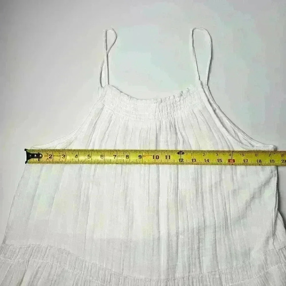 H & M White Flowy Dress Boho Size M - Picture 3 of 6